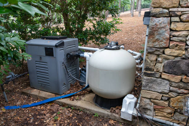 Pool pump and filtering equipment for maintaining a clean swimming pool